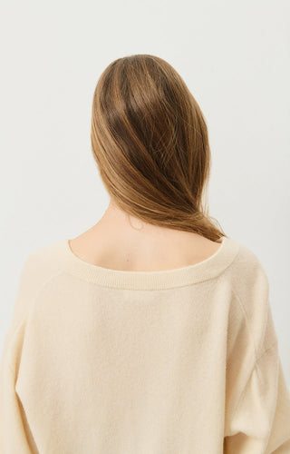 American Vintage V - Neck Jumper in Beige Raxow - MMJs Fashion