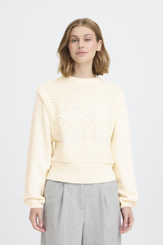Atelier Rêve Cable Knit Jumper Ivory Irgabrielle - MMJs Fashion
