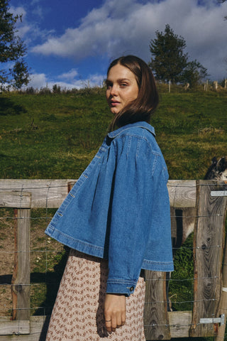 Atelier Rêve Denim Jacket Blue Irastrid - MMJs Fashion