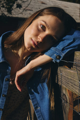 Atelier Rêve Denim Jacket Blue Irastrid - MMJs Fashion