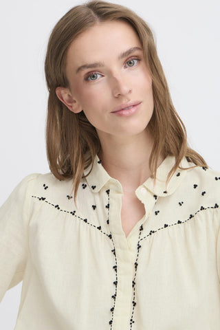 Atelier Rêve Embroidered Blouse Ivory Irswan - MMJs Fashion