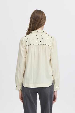 Atelier Rêve Embroidered Blouse Ivory Irswan - MMJs Fashion