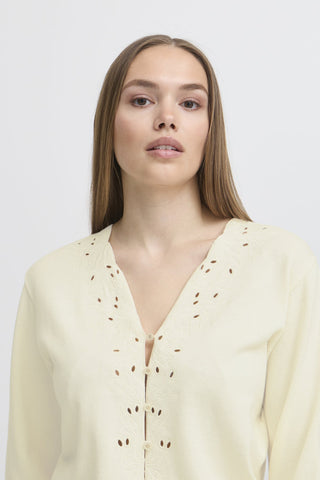 Atelier Rêve Embroidered Cardigan Ivory Irvive - MMJs Fashion