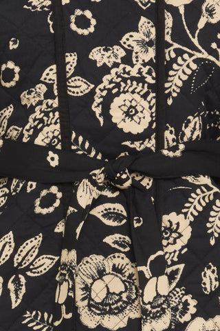 Atelier Rêve Floral Print Jacket Black Beige Irmoon - MMJs Fashion
