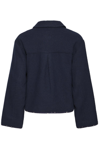 Atelier Rêve Floral Trim Jacket Navy Blue Ircassie - MMJs Fashion