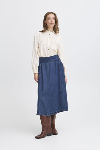 Atelier Rêve Frill Trim Floral Blouse Ivory Irjose - MMJs Fashion