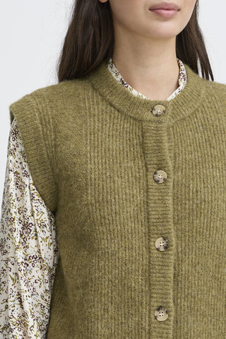 Atelier Rêve Knitted Waistcoat Green Irsilva - MMJs Fashion