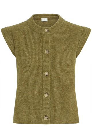 Atelier Rêve Knitted Waistcoat Green Irsilva - MMJs Fashion