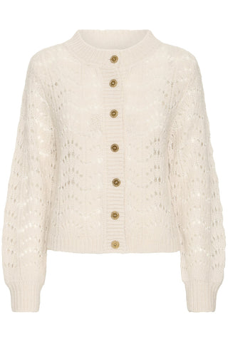 Atelier Rêve Open Weave Cardigan Ivory Irchristy - MMJs Fashion