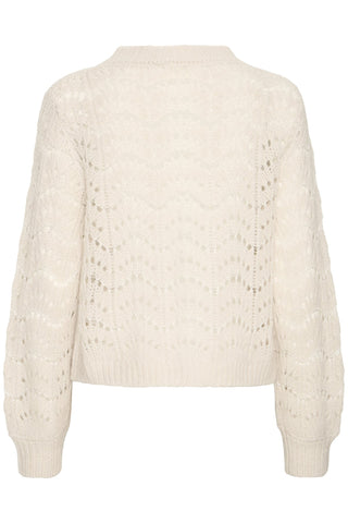 Atelier Rêve Open Weave Cardigan Ivory Irchristy - MMJs Fashion
