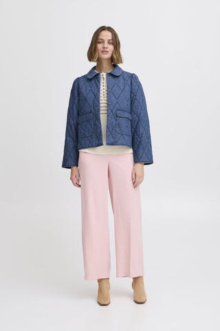 Atelier Rêve Quilted Denim Jacket Blue Poline - MMJs Fashion