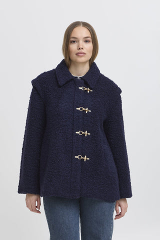 Atelier Rêve Toggle Casual Jacket Blue Irfreya - MMJs Fashion