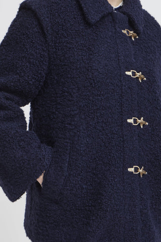 Atelier Rêve Toggle Casual Jacket Blue Irfreya - MMJs Fashion