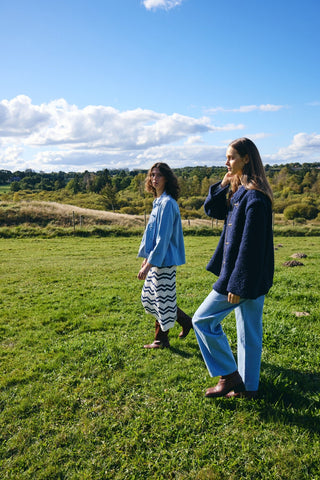 Atelier Rêve Toggle Casual Jacket Blue Irfreya - MMJs Fashion