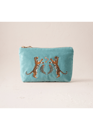 Elizabeth Scarlett Celestial Tigers Mini Pouch Dusky Teal - MMJs Fashion