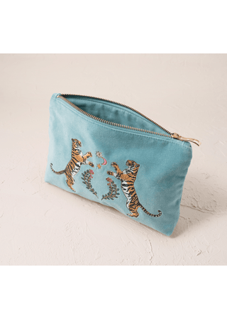 Elizabeth Scarlett Celestial Tigers Mini Pouch Dusky Teal - MMJs Fashion