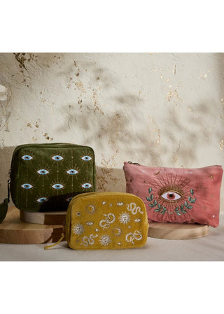 Elizabeth Scarlett Mystical Eye Wash Bag Garden Green - MMJs Fashion