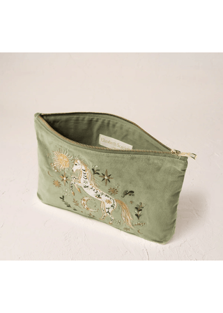Elizabeth Scarlett Mystical Horse Everyday Pouch Olive - MMJs Fashion