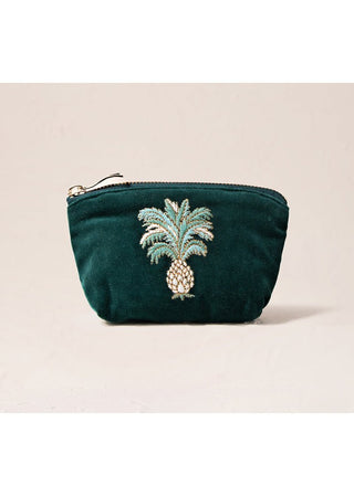 Elizabeth Scarlett Pineapples Coin Purse Emerald Green - MMJs Fashion