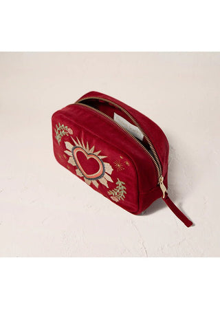 Elizabeth Scarlett Sacred Heart Makeup Bag Red - MMJs Fashion