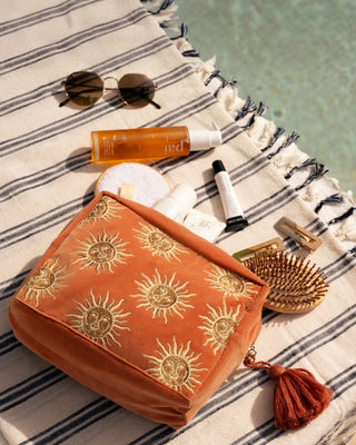 Elizabeth Scarlett Sun Goddess Wash Bag Rust Orange - MMJs Fashion