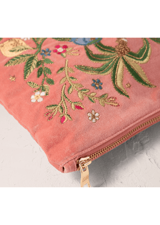 Elizabeth Scarlett Tropical Parrot Everyday Pouch Coral Pink - MMJs Fashion