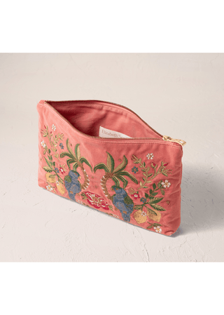 Elizabeth Scarlett Tropical Parrot Everyday Pouch Coral Pink - MMJs Fashion