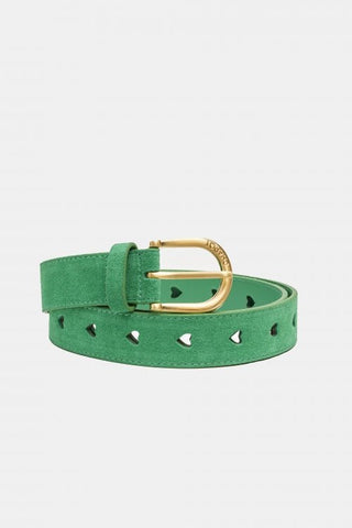 Fabienne Chapot Cut It Out Heart Belt Green - MMJs Fashion