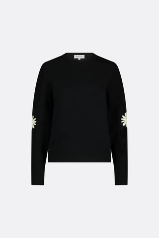 Fabienne Chapot Embroidered Jumper Black Biba - MMJs Fashion