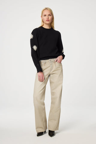 Fabienne Chapot Embroidered Jumper Black Biba - MMJs Fashion