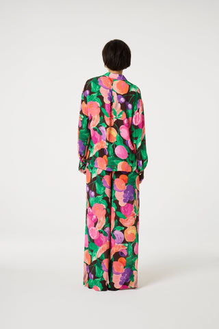 Fabienne Chapot Fruit Punch Print Blouse Pink Green Anouk - MMJs Fashion