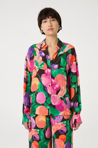 Fabienne Chapot Fruit Punch Print Blouse Pink Green Anouk - MMJs Fashion