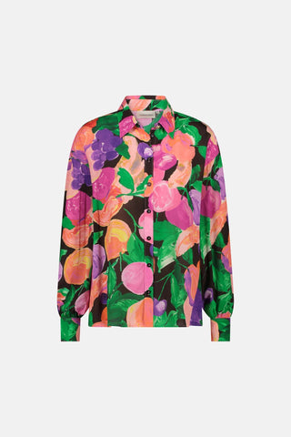 Fabienne Chapot Fruit Punch Print Blouse Pink Green Anouk - MMJs Fashion