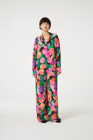 Fabienne Chapot Fruit Punch Print Blouse Pink Green Anouk - MMJs Fashion