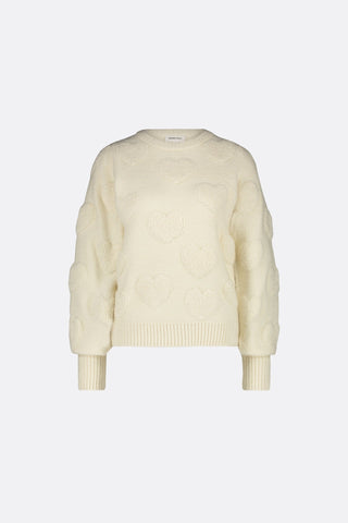 Fabienne Chapot Heart Jumper Ivory Bibian - MMJs Fashion