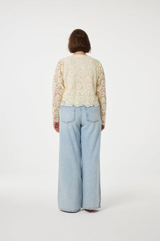 Fabienne Chapot Lace Blouse Ivory Sardou - MMJs Fashion