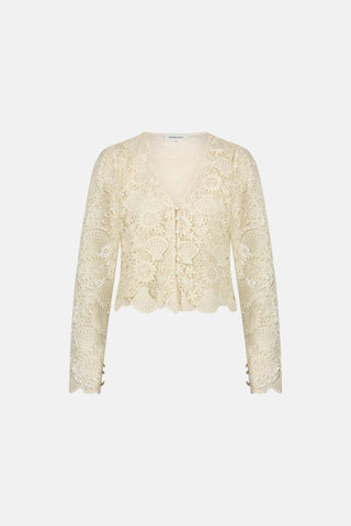 Fabienne Chapot Lace Blouse Ivory Sardou - MMJs Fashion