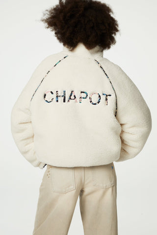 Fabienne Chapot Reversible Jacket Navy Blue Ivory Meggy - MMJs Fashion