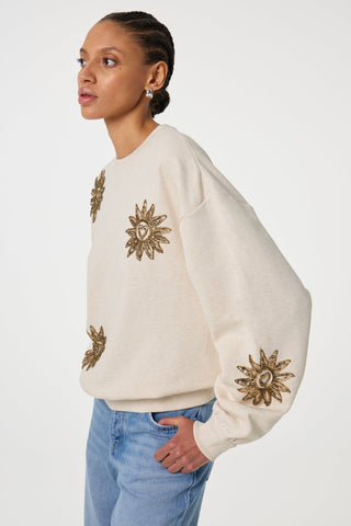 Fabienne Chapot Sequin Sun Jumper Ivory Gold Terry - MMJs Fashion