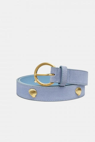 Fabienne Chapot Studded Shell Belt Blue - MMJs Fashion