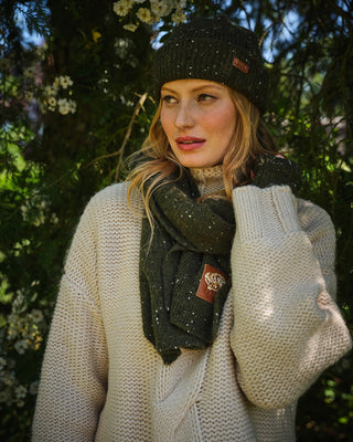 Fable England Donegal Scarf Green - MMJs Fashion