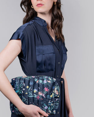 Fable England Running Bunny Large Quilted Makeup Bag Blue - MMJs Fashion