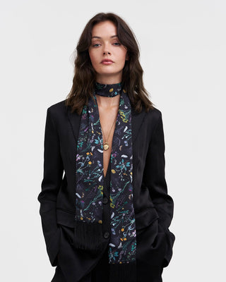 Fable England Wilderness Silky Scarf Black - MMJs Fashion