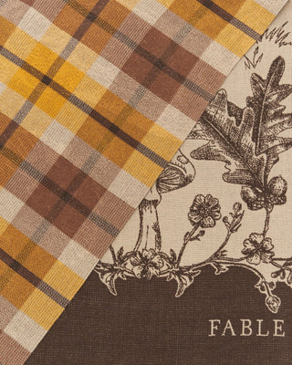 Fable England Woodland Tales Jacquard Scarf Taupe - MMJs Fashion