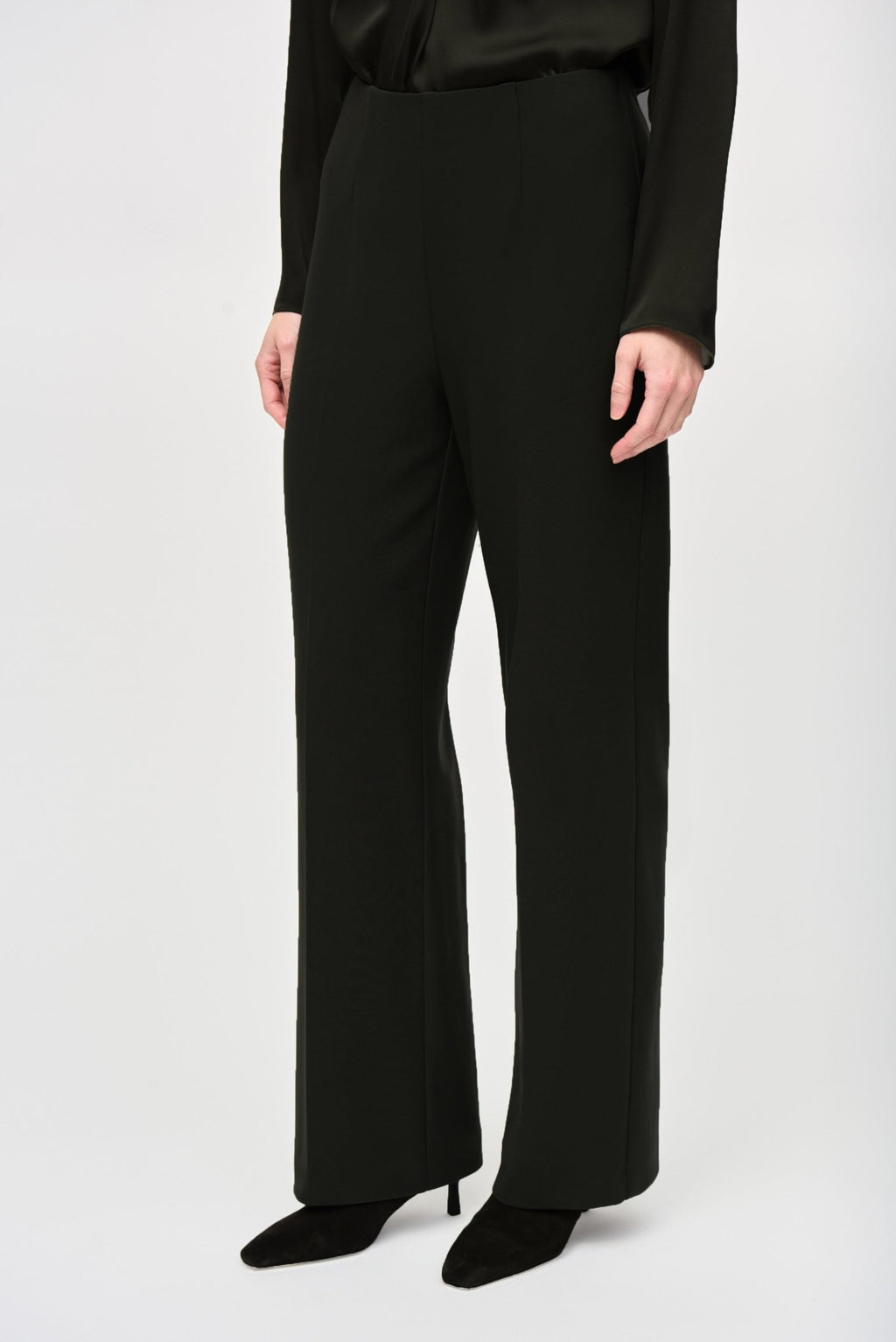 Joseph Ribkoff Silky Knit Color Block Wide Leg Pull-On Pants