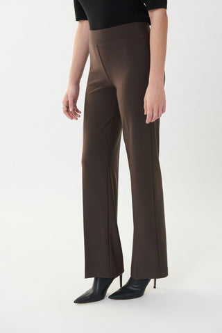 Joseph Ribkoff Classic Wide Leg Trousers Brown - MMJs Fashion