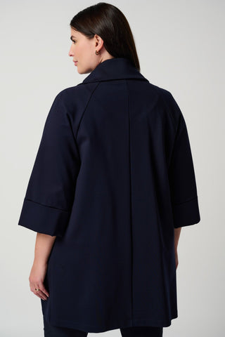 Joseph Ribkoff Cocoon Coat in Navy Blue - MMJs Fashion