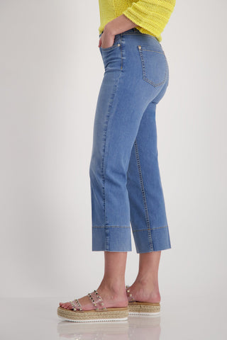 Monari Blue Bootcut Jeans 3/4 Length - MMJs Fashion
