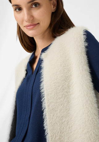 Olsen Edge to Edge Knitted Waistcoat Beige Henny - MMJs Fashion