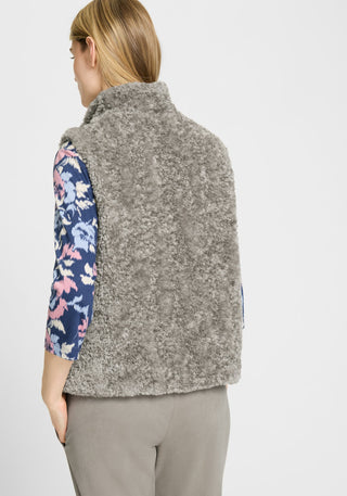 Olsen Faux Fur Gilet Beige - MMJs Fashion